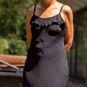 Ralph Lauren black silk dress for semi formal medium